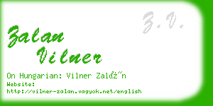 zalan vilner business card